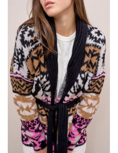 MARI L/S BELT CARDIGAN